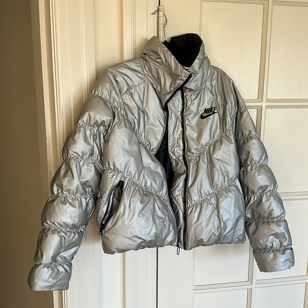 Nike Silver puffer jacket